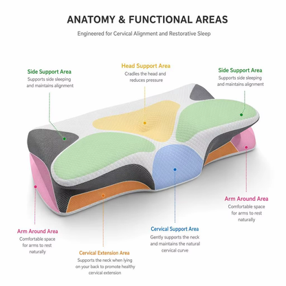 Ergonomic Memory Foam Neck Support Pillow - Modern Butterfly Design with Custom Logo Options for Wholesale Bulk OEM